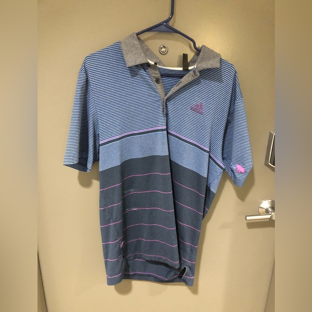 Blue Adidas Golf Polo -Men’s L
